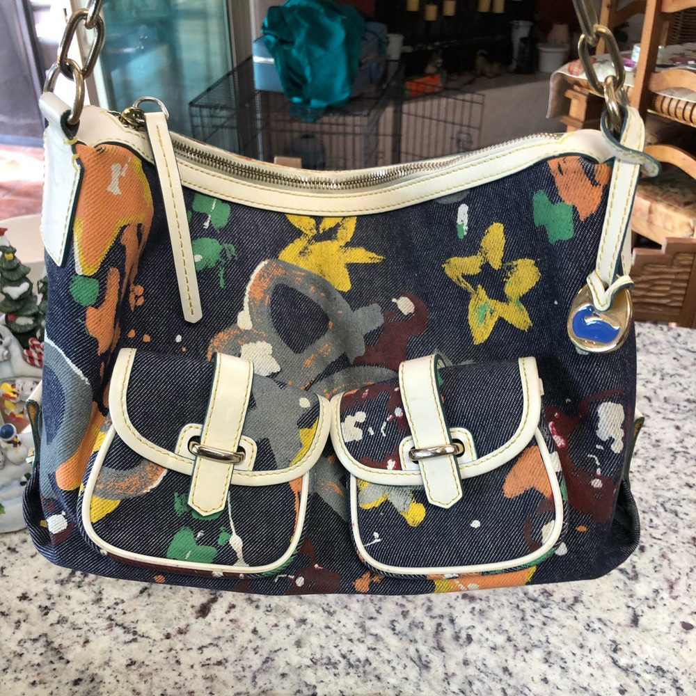 Dooney & Bourke denim graffiti purse